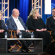 Barbara Hall and Shawn Ryan with Star Trek: Discovery EPs Gretchen J. Berg and Aaron Harberts at TCA 2018 (Photo: Frederick M. Brown/Getty Images)